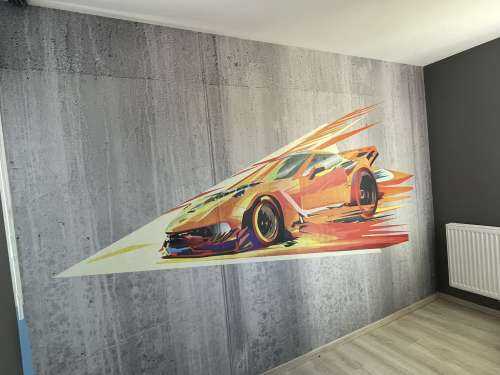 Voiture de course graffiti