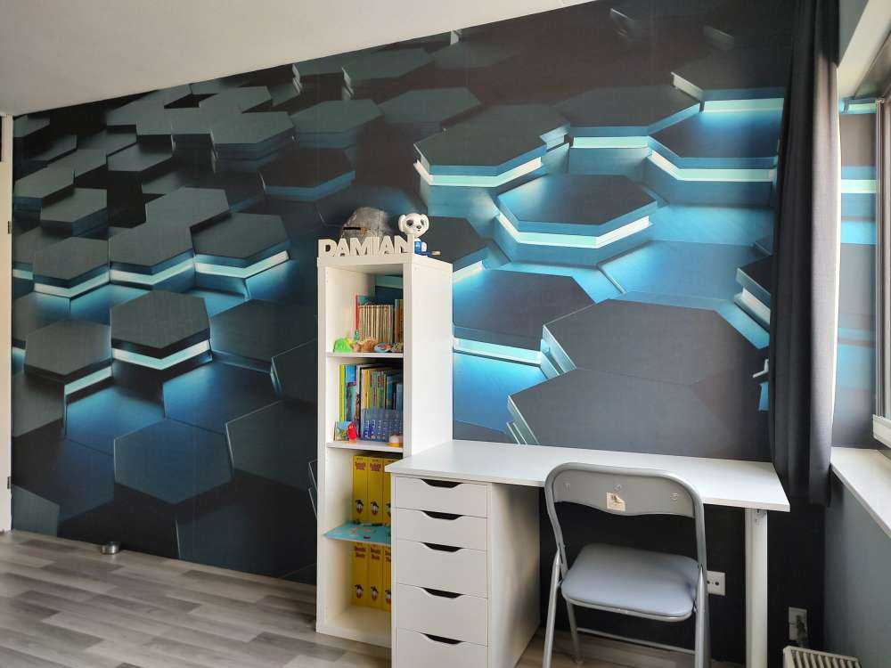 Hexagones 3D lumineux