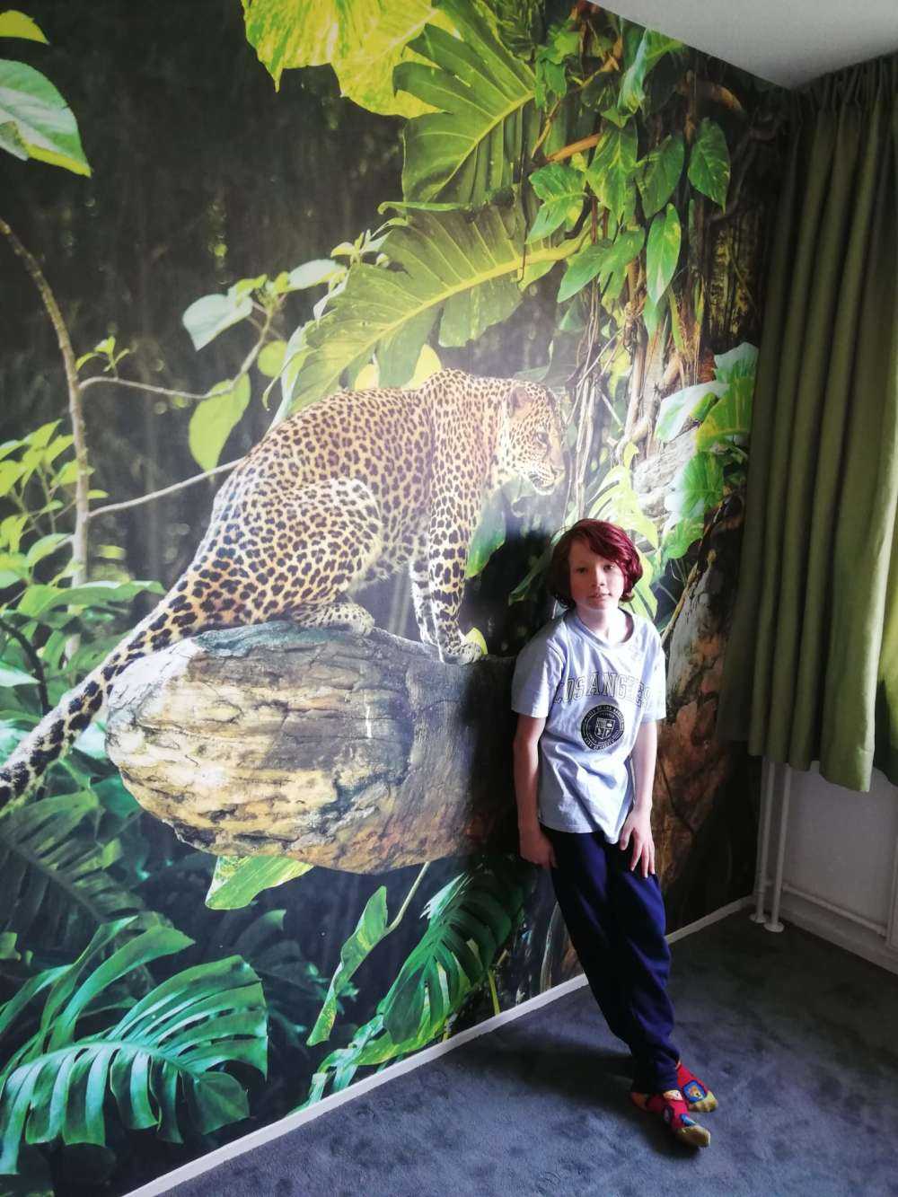 Léopard sur une branche