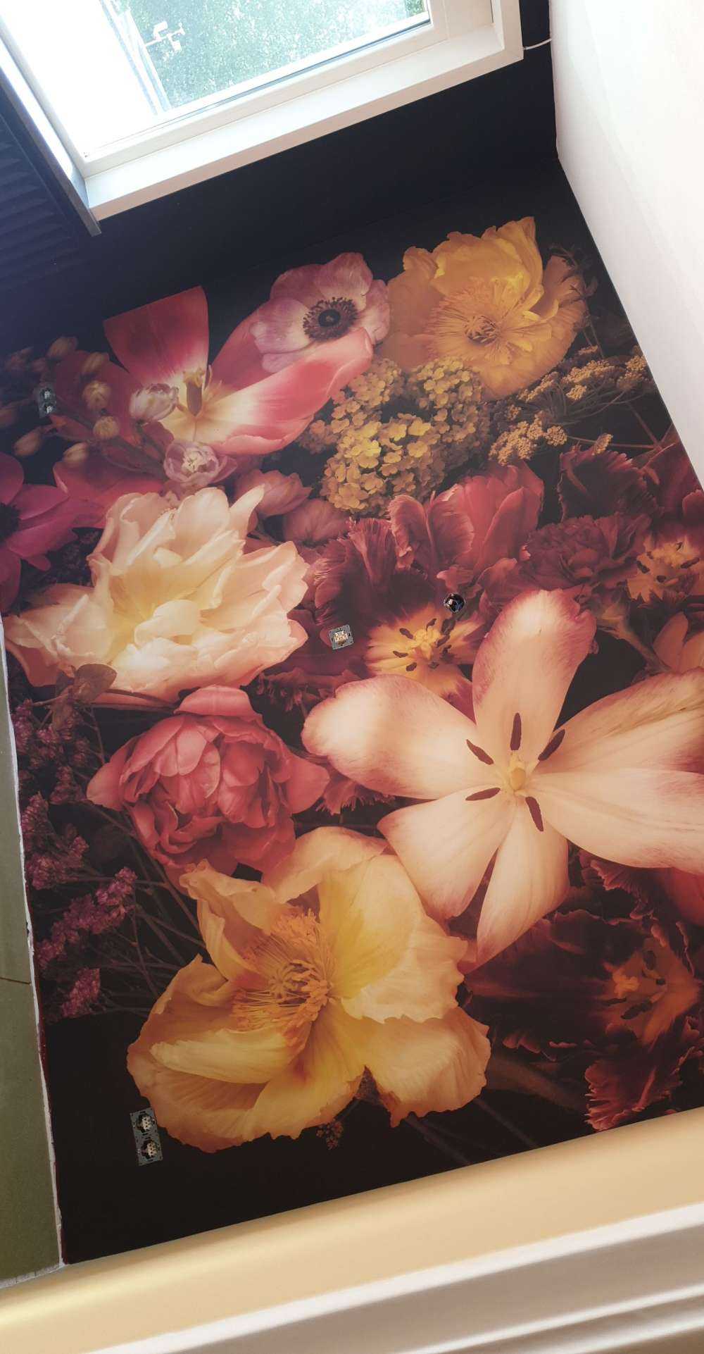 Magnifique guirlande de fleurs colorées