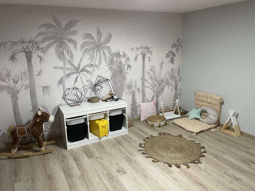 Vintage jungle en nuances de gris