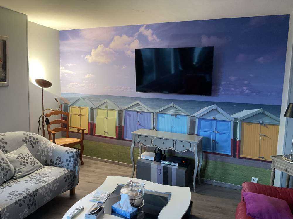 Maisons de plage colorées