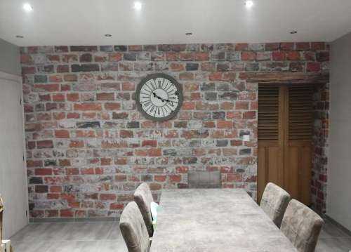 Mur de briques restauré