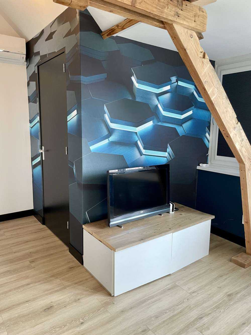 Hexagones 3D lumineux
