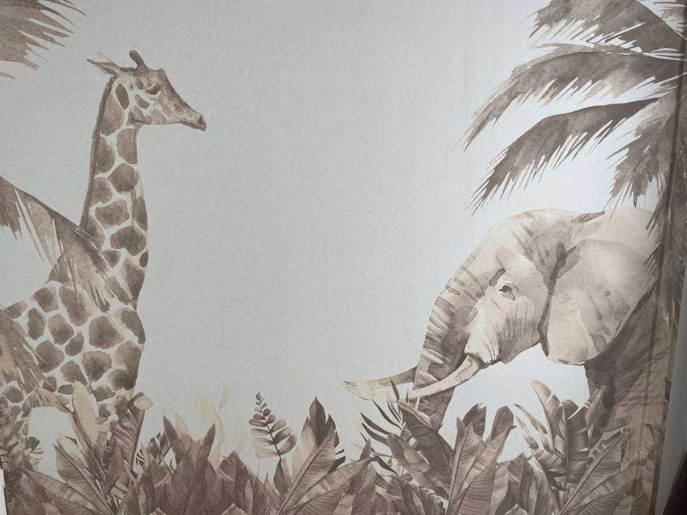 Divers animaux de la jungle en taupe
