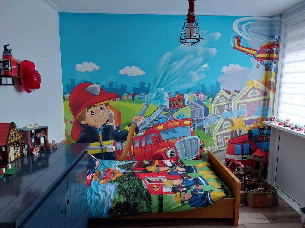 Chambre d'enfants pompiers