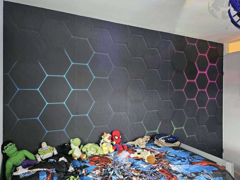 Hexagones lumineux