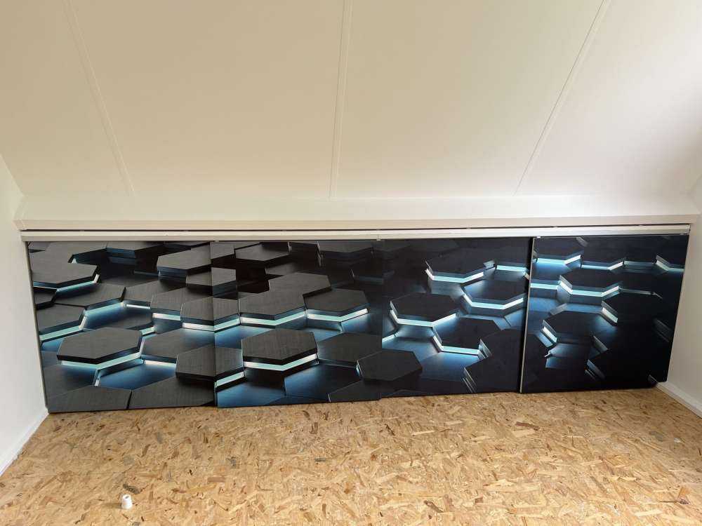 Hexagones 3D lumineux