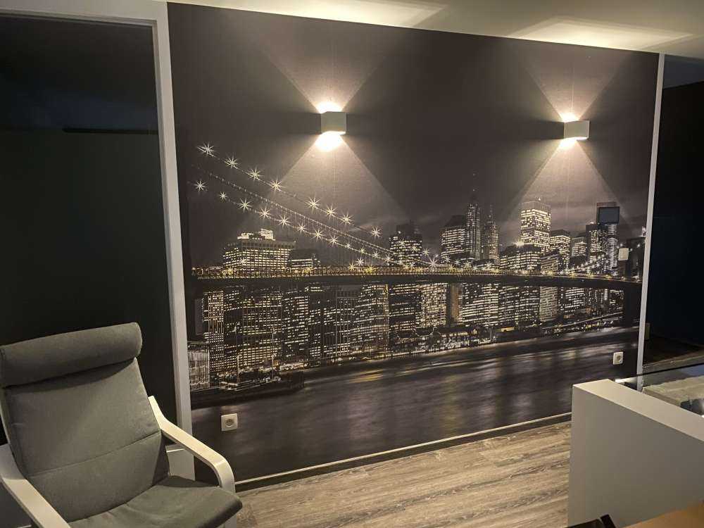 Le pont de Brooklyn en pleine nuit