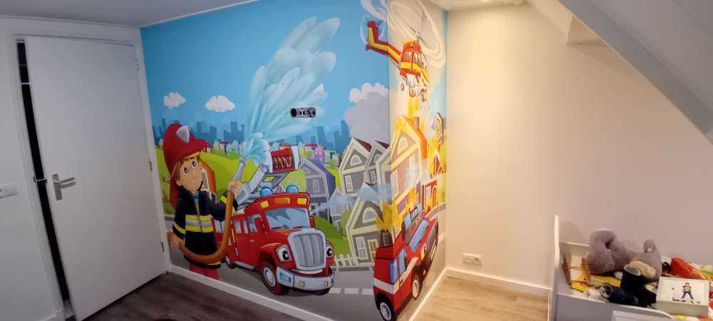 Chambre d'enfants pompiers
