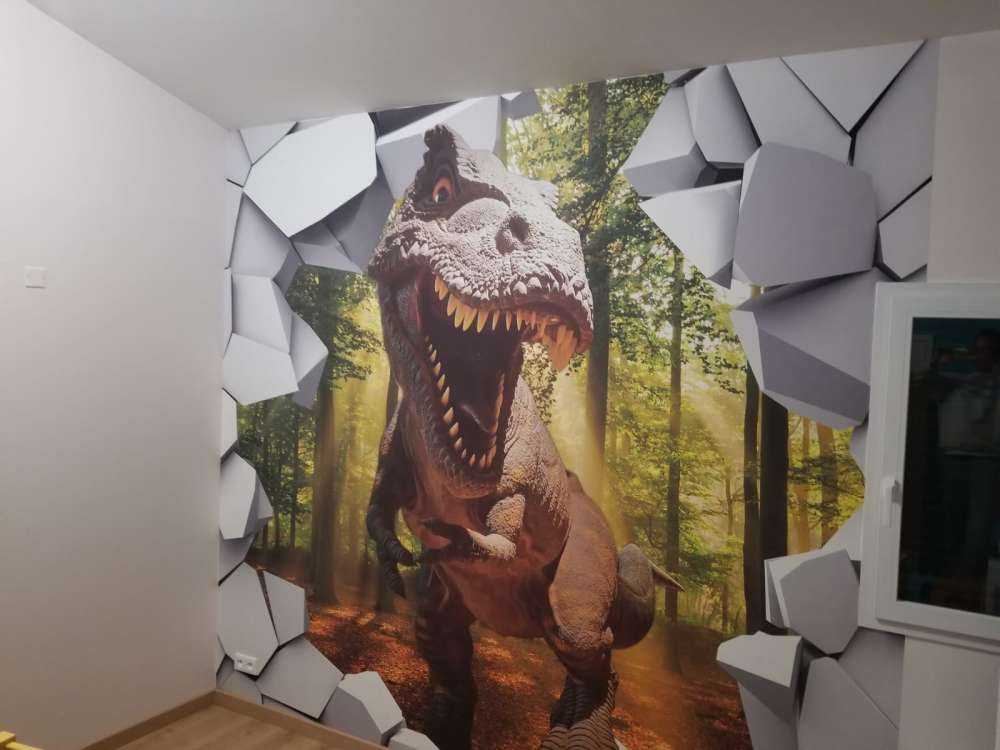 Dino dans un mur