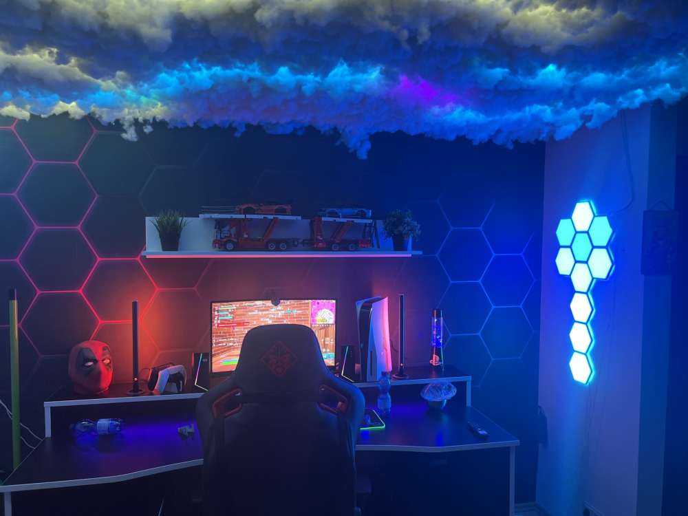 Hexagones lumineux