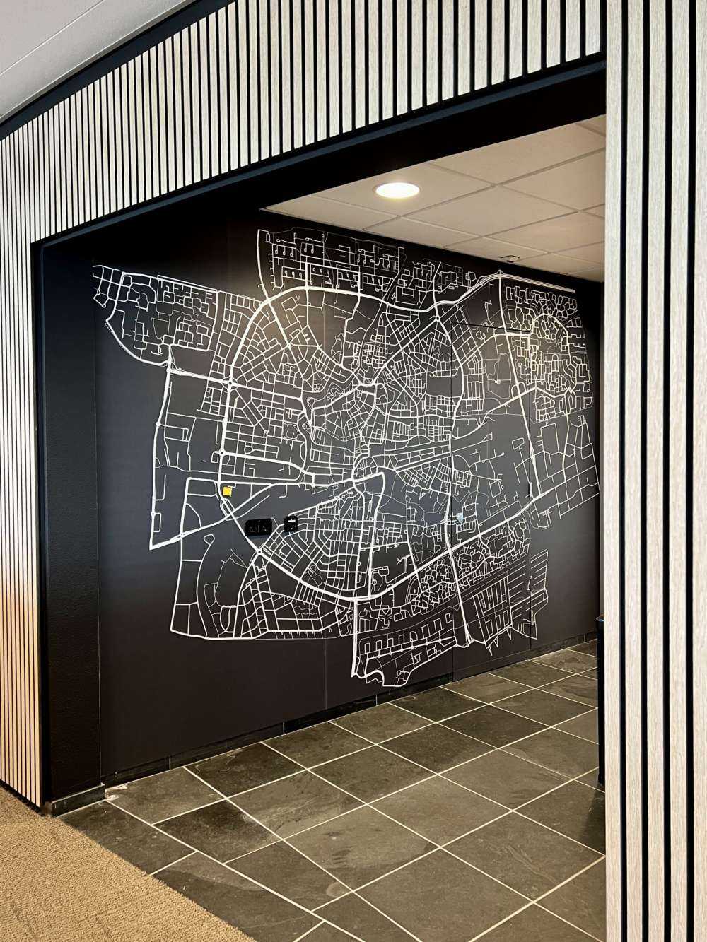 Carte de Leeuwarden, noir