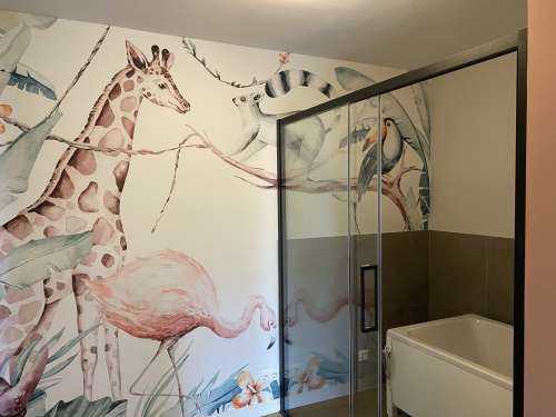 Aquarelle d'animaux africains
