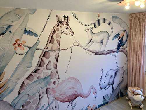 Aquarelle d'animaux africains