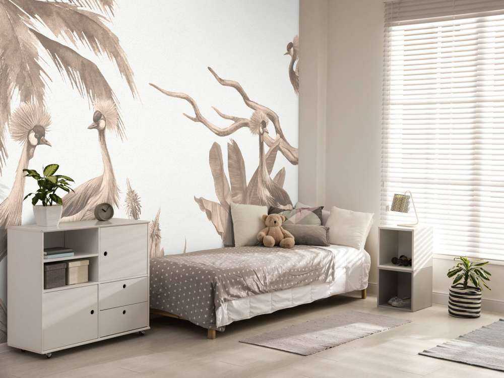 Jungle avec grues en taupe