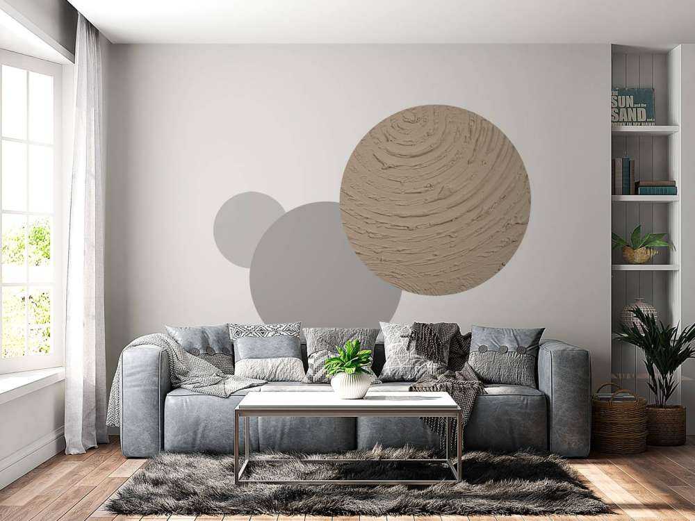 Formes et lignes courbes en taupe