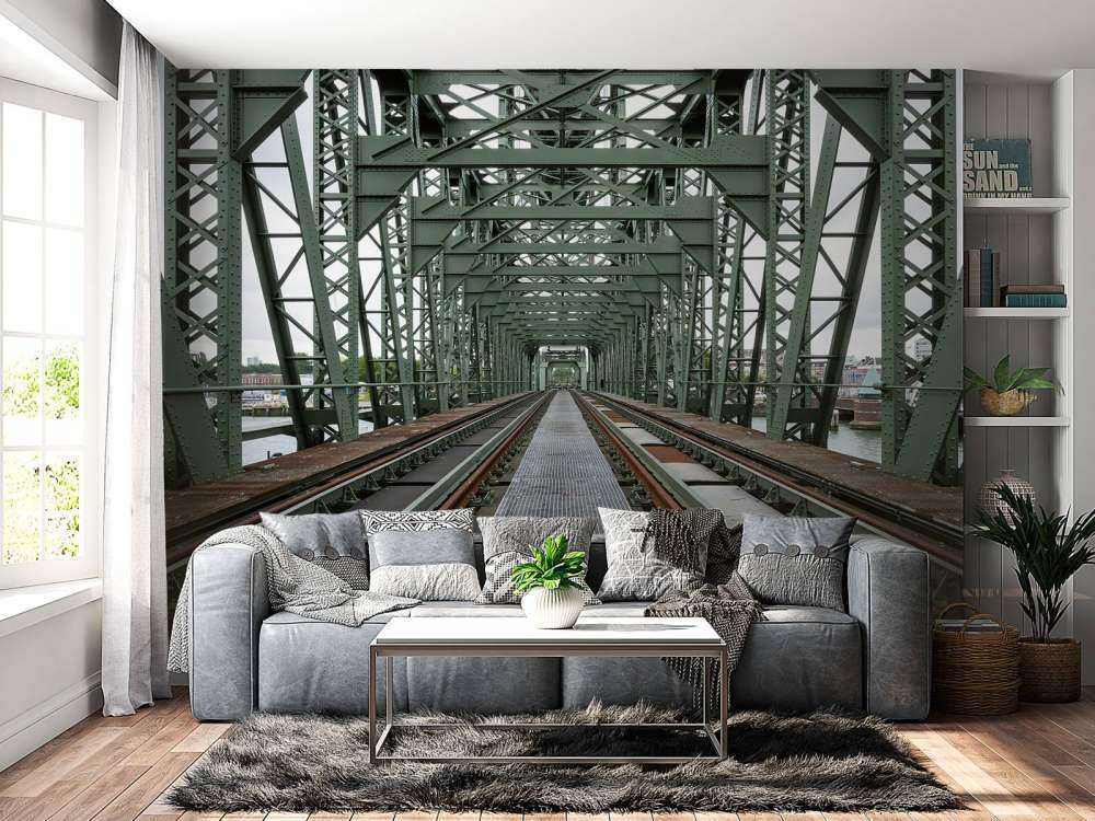 Pont ferroviaire monumental De Hef à Rotterdam  