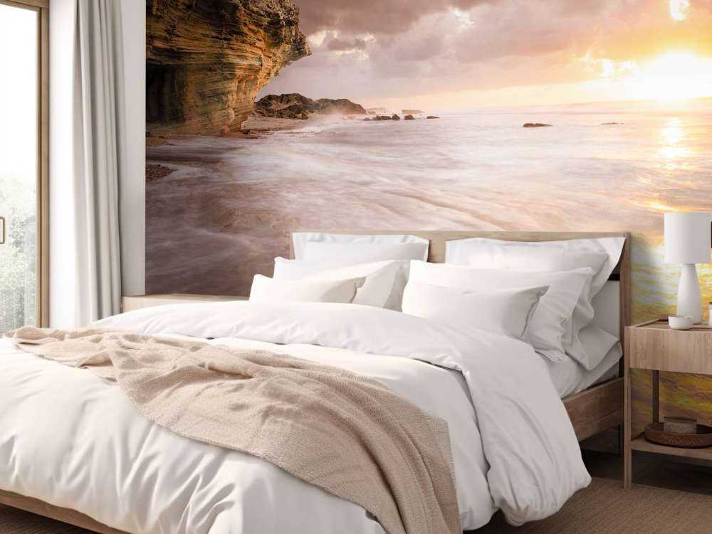 Coucher de soleil sur les rochers