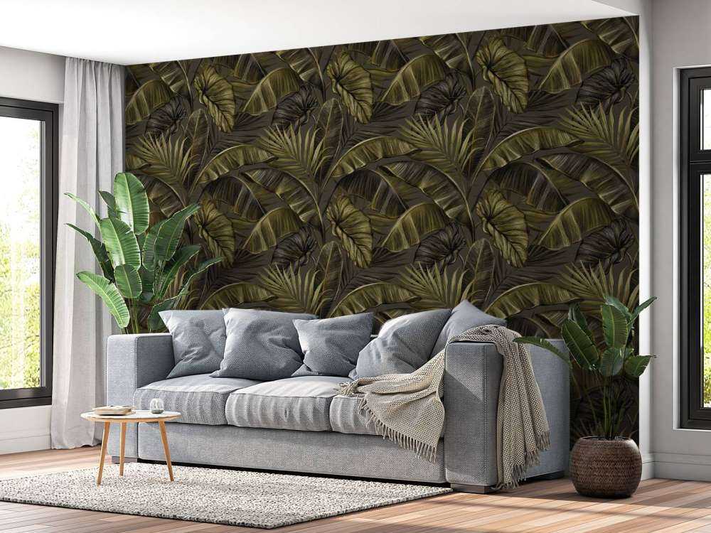 Feuilles de bananier foncé