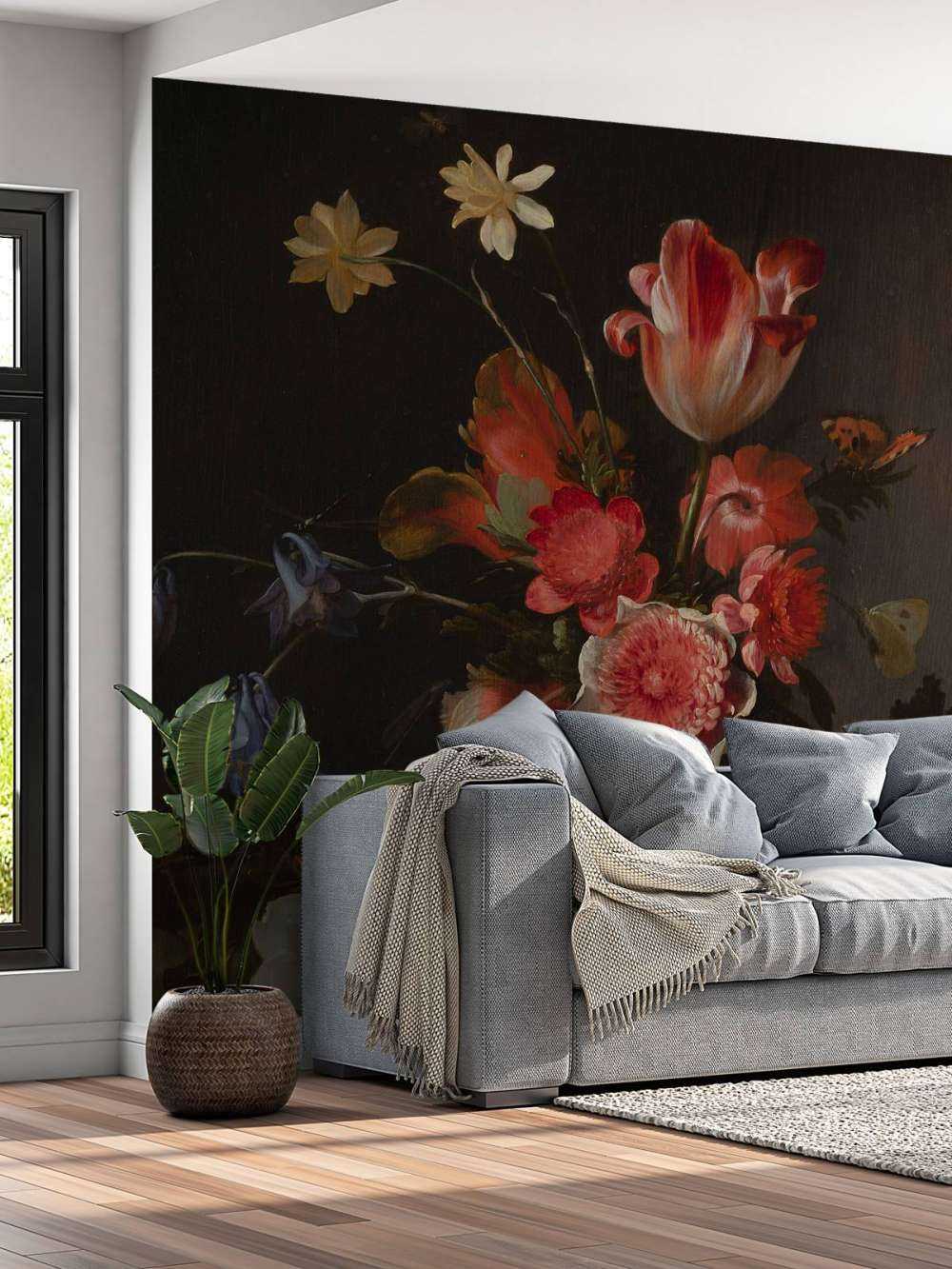 Nature morte avec un bouquet en développement