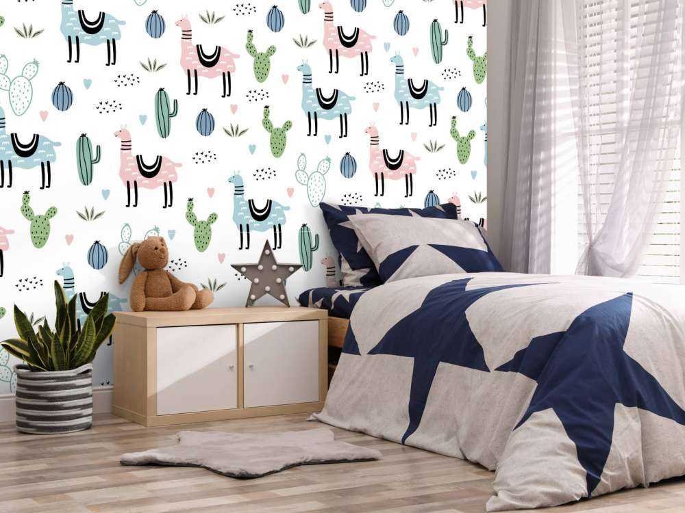 Lamas et cactus