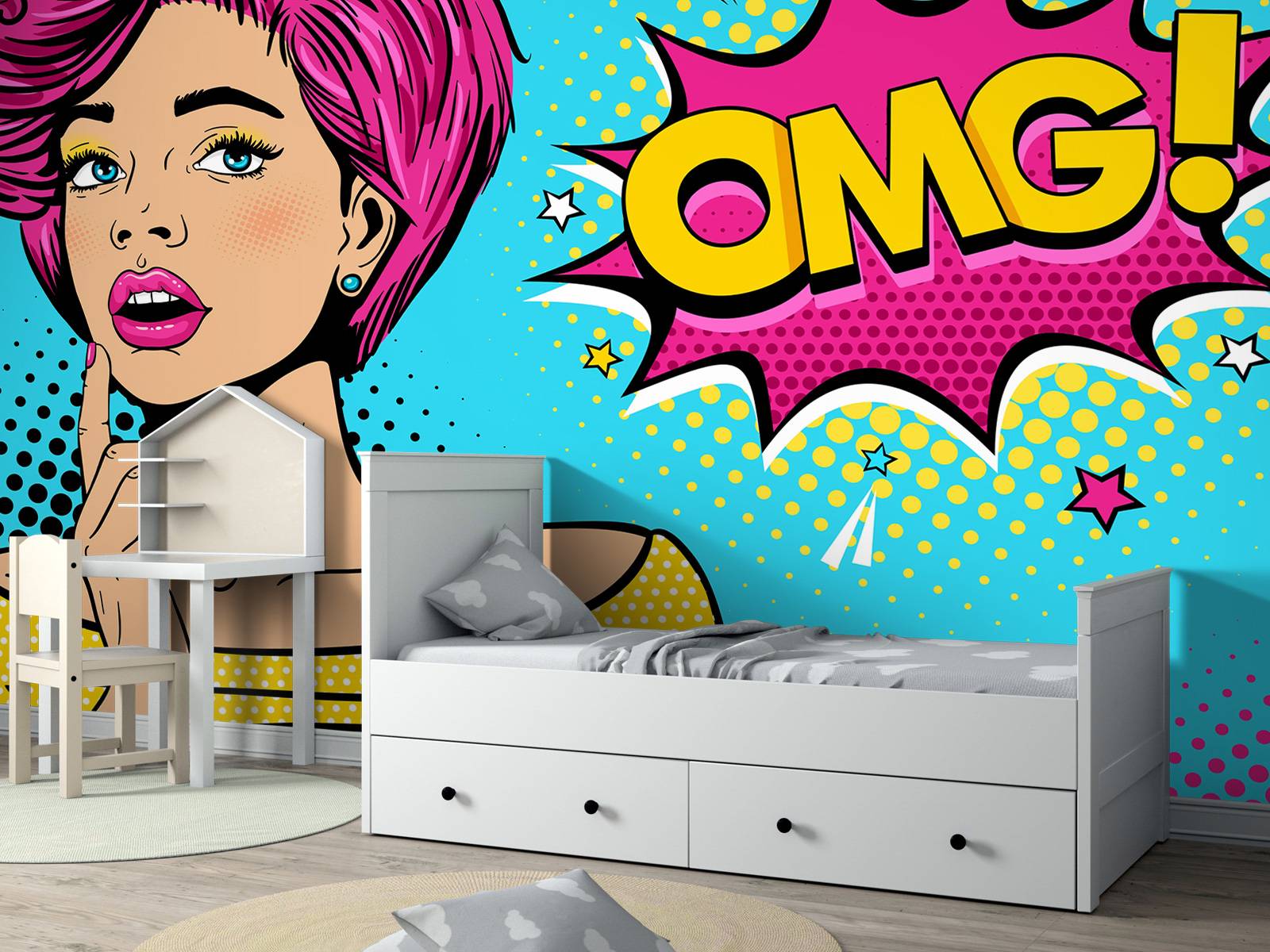 Femme au style pop art