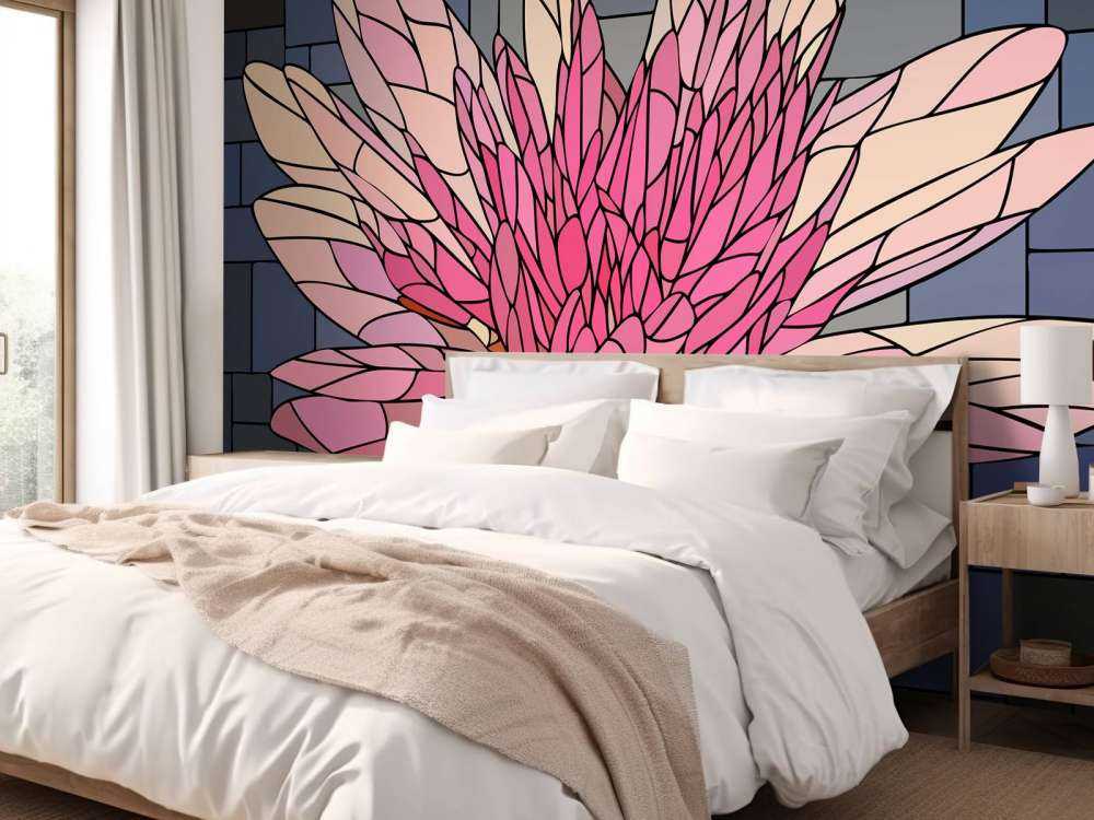 Fleur rose en fleur