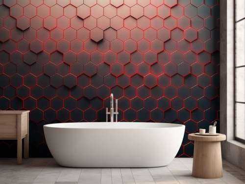 Nid d'abeille rouge