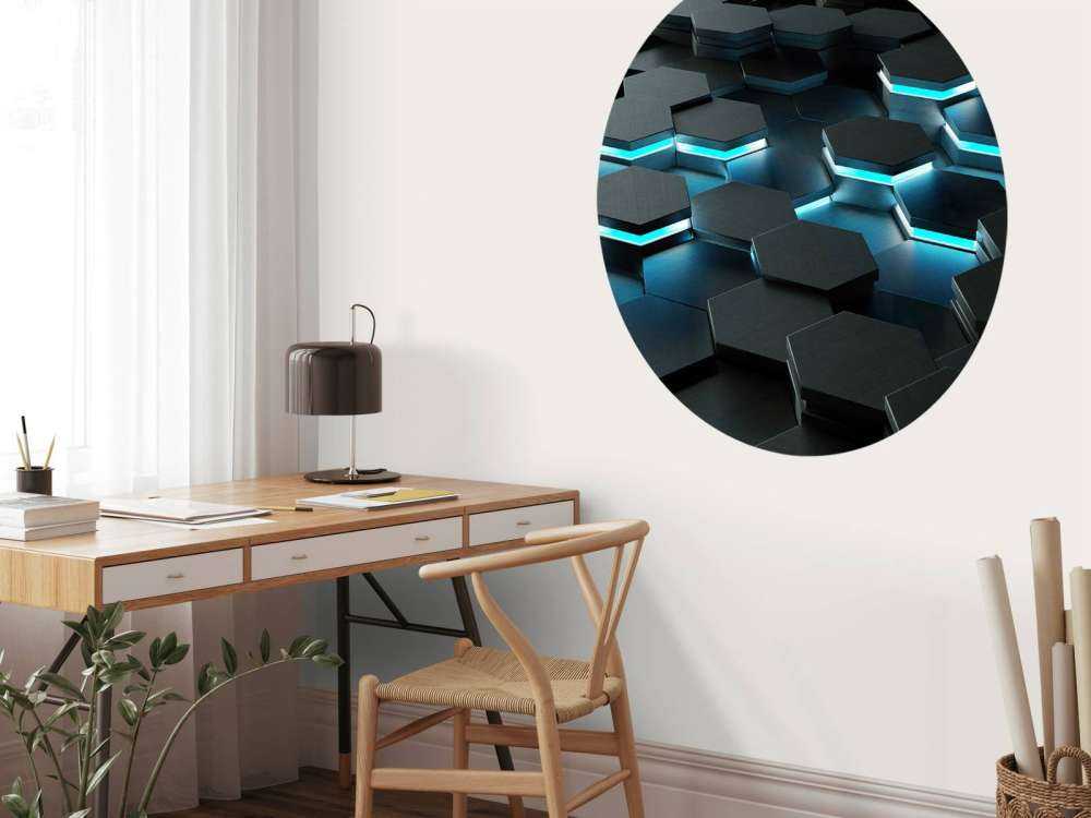 Hexagones 3D lumineux