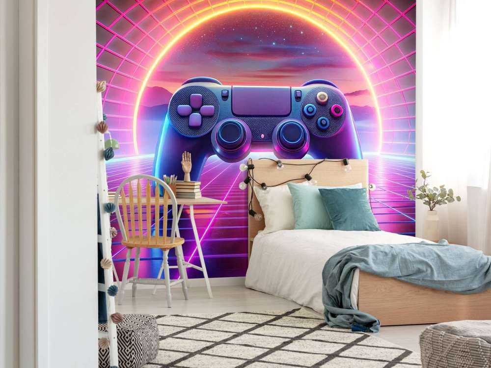 Retro Néon Monde du Jeu