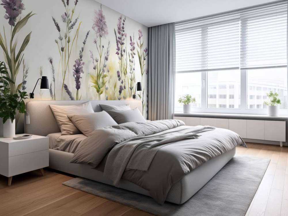 Lavande Clair Seamless Beige Chaud