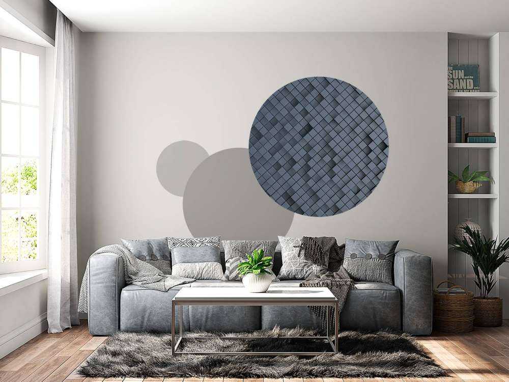 Tuiles bleues en 3D
