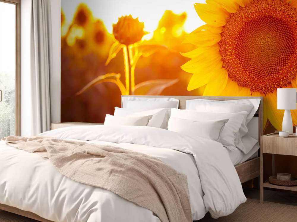Champ de tournesol chaud