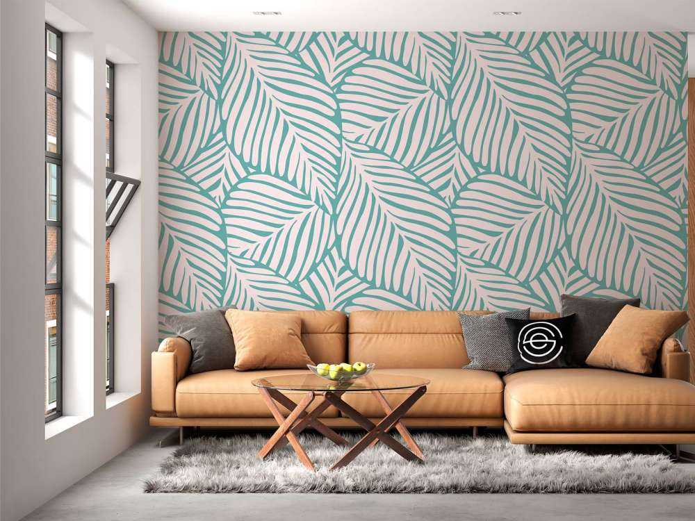 Motif Feuilles de couleur tropicale