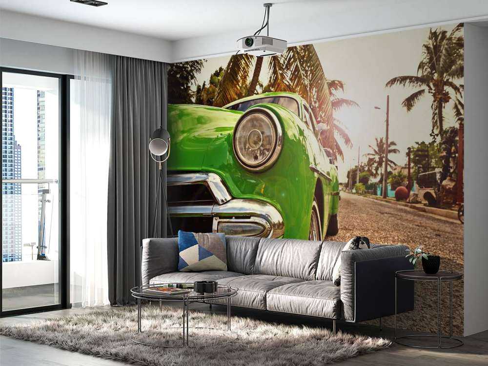 Voiture classique verte