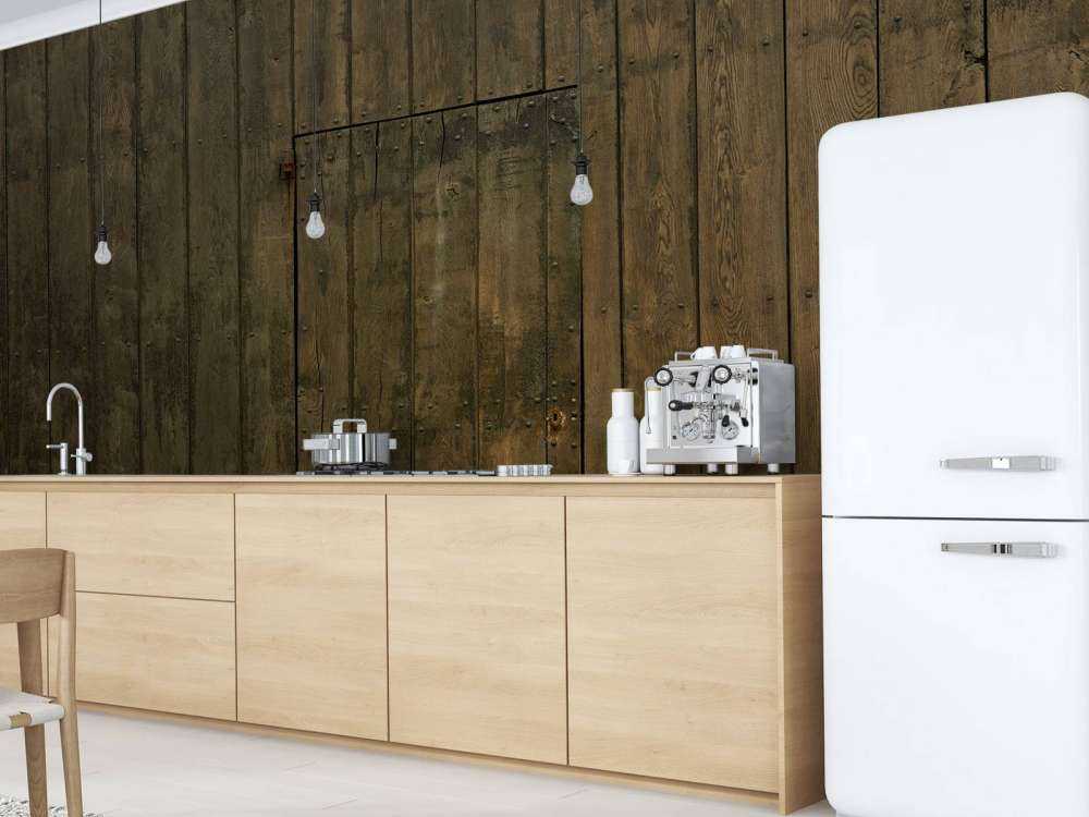 Mur en bois avec porte