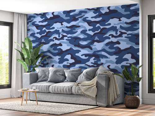 Motif Camouflage bleu