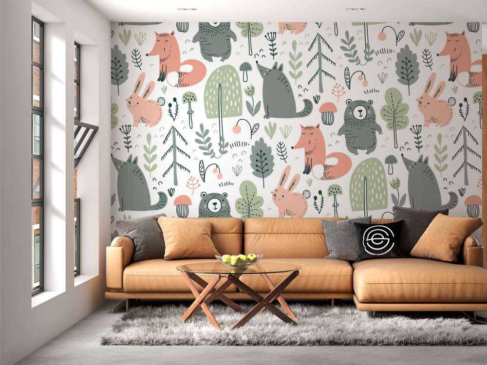 Animaux forestiers colorés