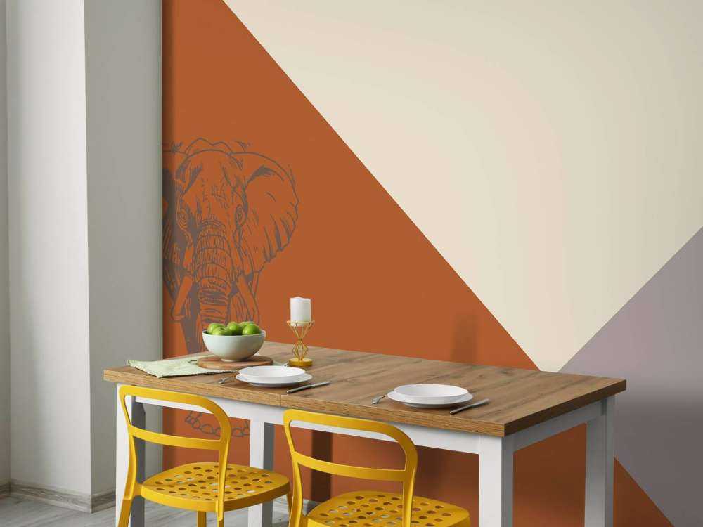 Triangles rouillés avec éléphant