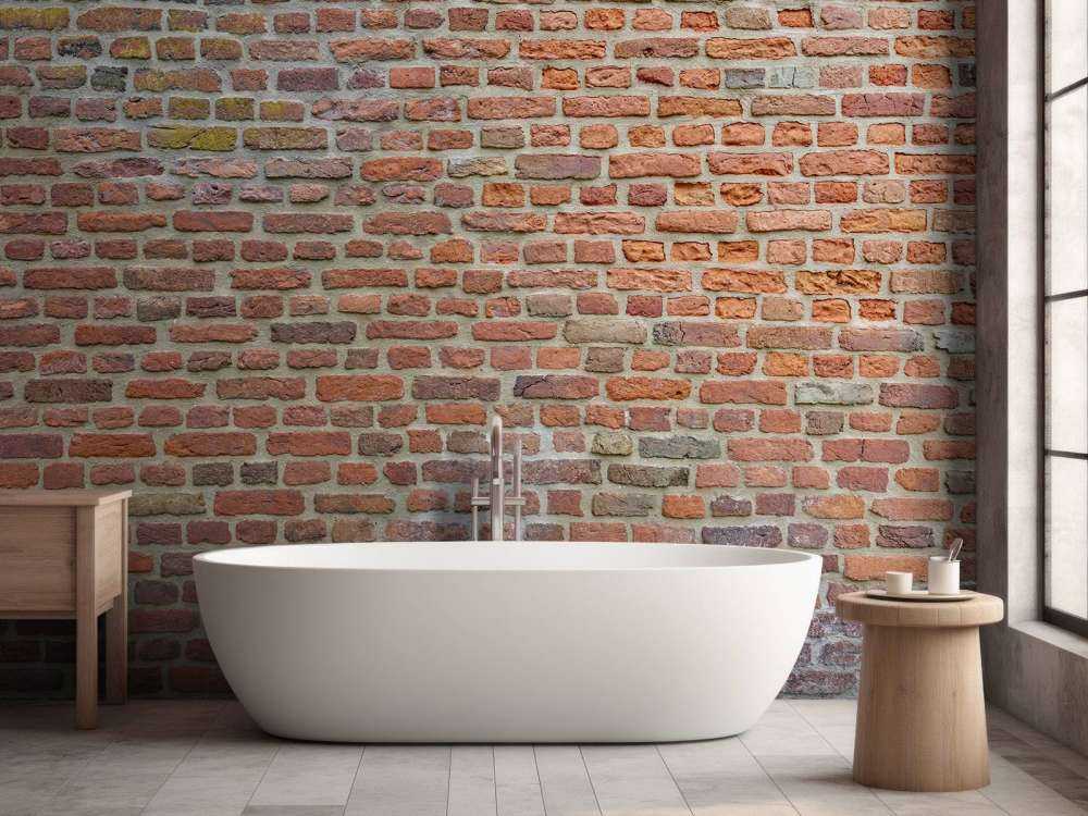 Mur avec de grandes et petites briques