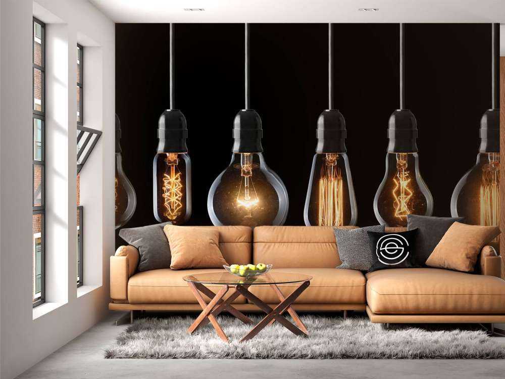 Lampes sur fond noir