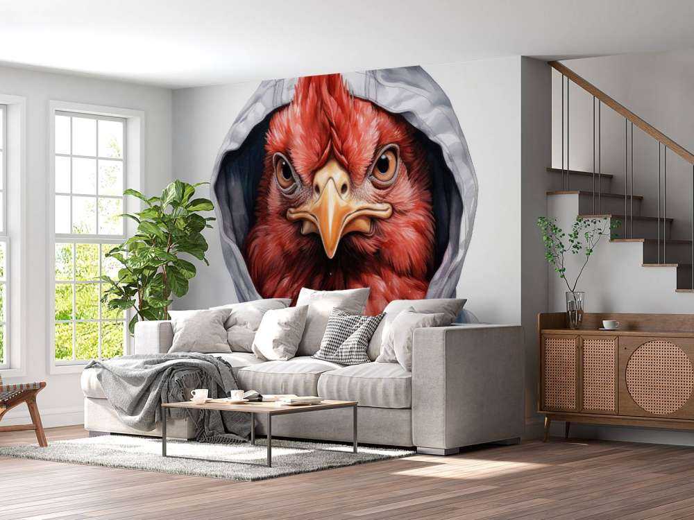 Poulet de dessin animé à l'aquarelle en sweat à capuche