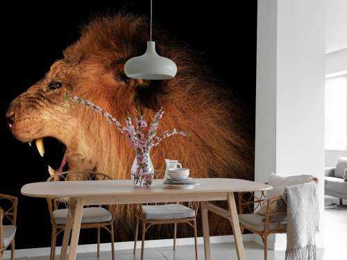 Lion rugissant