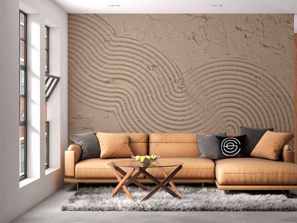 Lignes et structures organiques en taupe