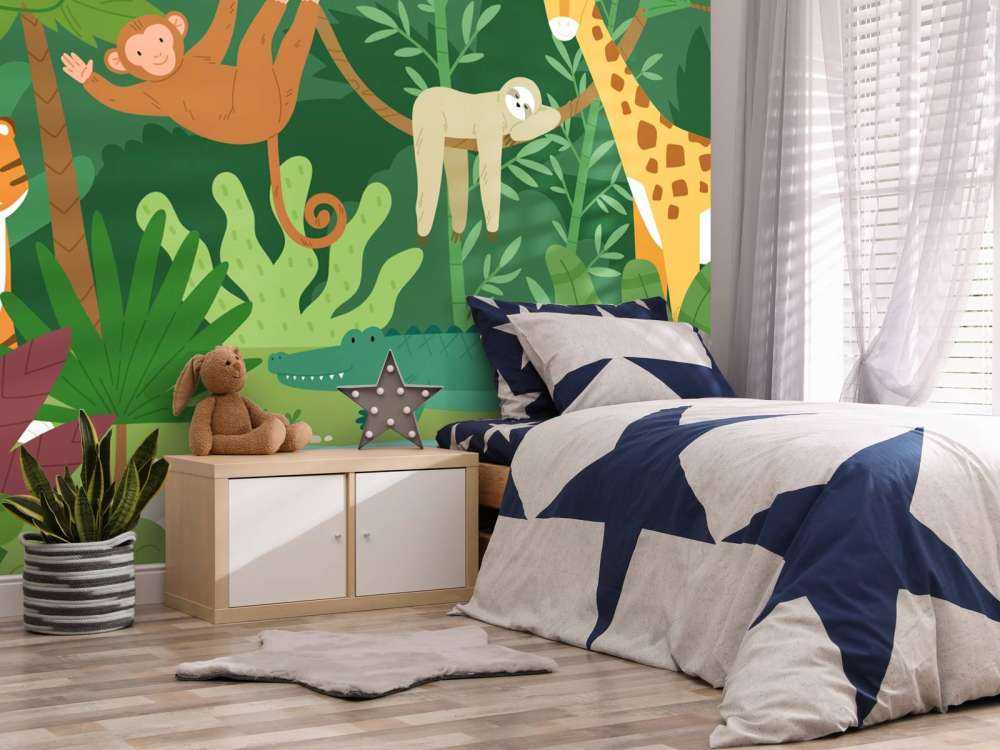 Animaux de la jungle heureux