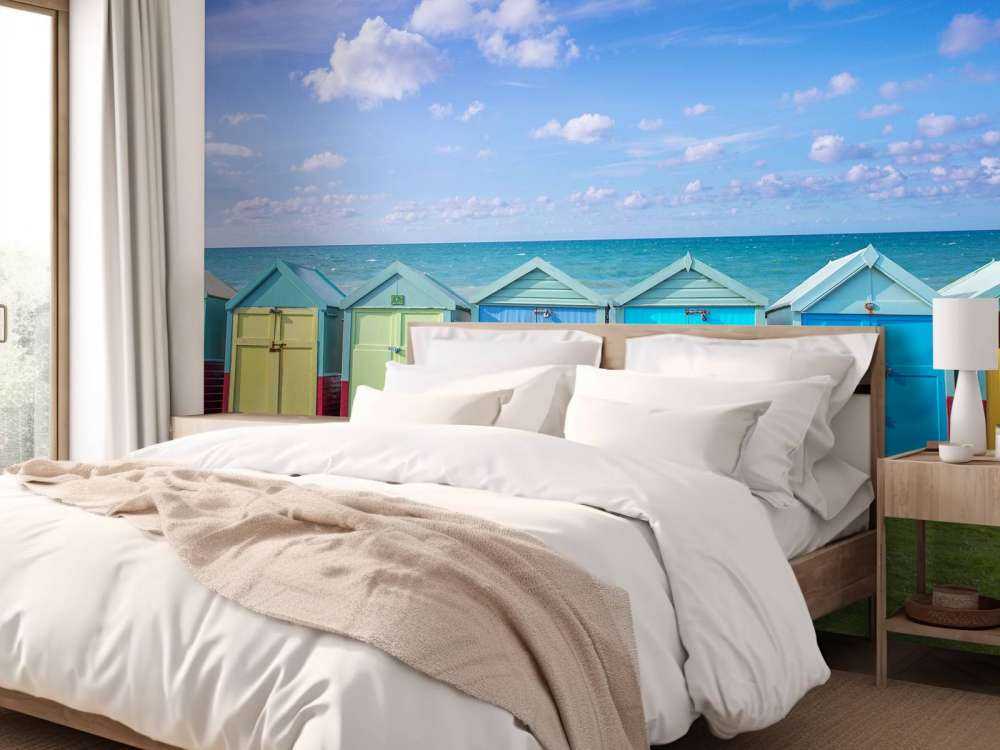 Maisons de plage colorées