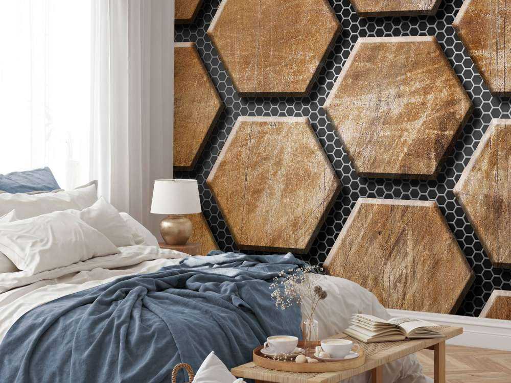 Hexagones bruns