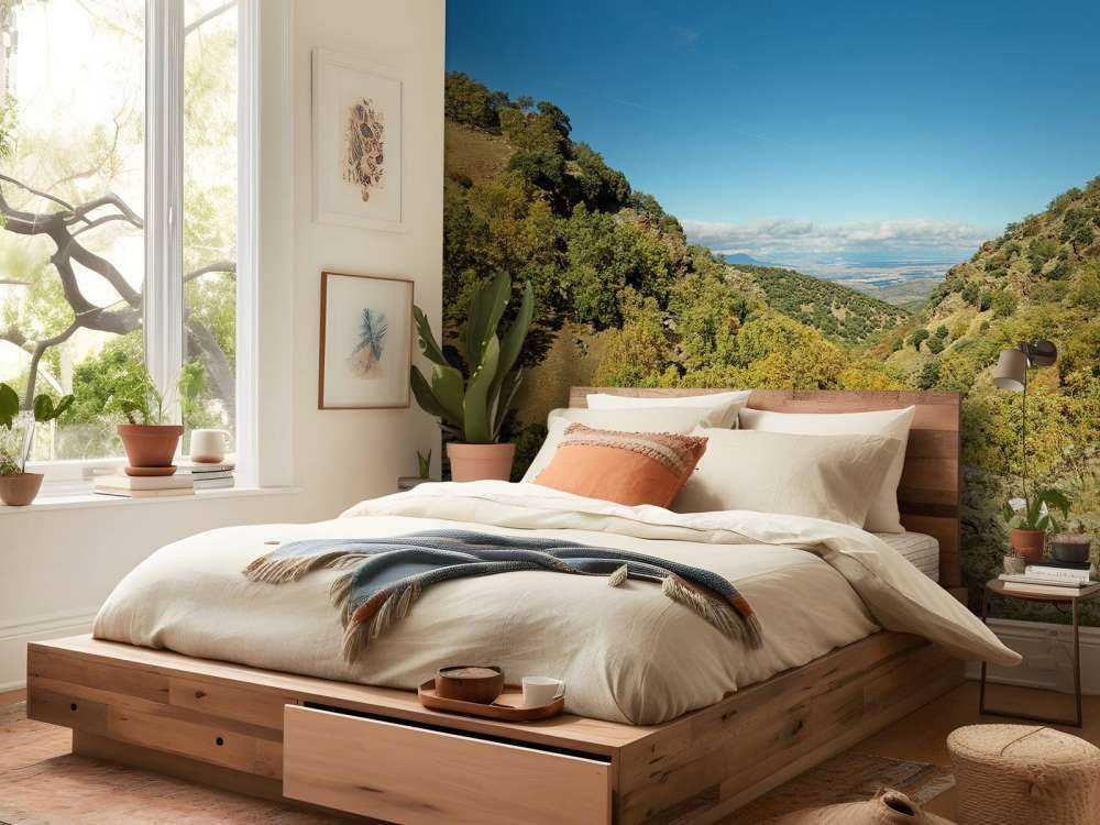 Regarder à travers le paysage de montagne