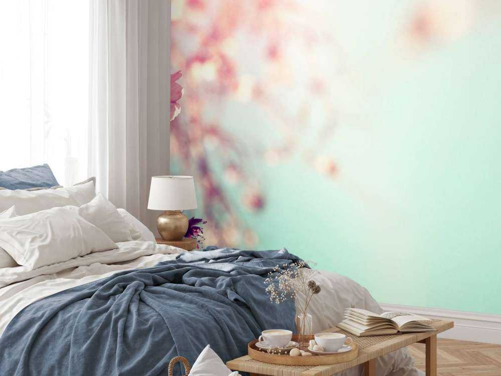 Branche de fleur rose